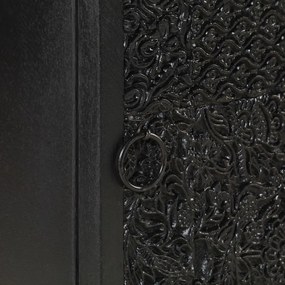 Mesa de cabeceira 40x30x50 cm acácia e mangueira maciça preto