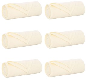vidaXL Cobertores de Sofá 6 pcs Creme 200 x 150 cm Lã