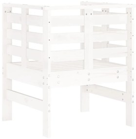 Cadeiras de jardim 2 pcs 61,5x53x71 cm pinho maciço branco