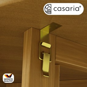 Mesa de bar Jardim em madeira de acácia Ø80cm, 110 cm altura dobrável Castanha