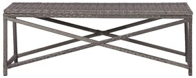 Banco de jardim 120 cm vime PE cinzento