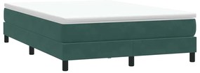 Box Cama primavera com Colchão Verde Escuro 140x210 cm Veludo