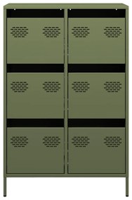 Móvel alto 68x39x101,5 cm aço verde azeitona