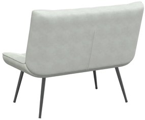 Banco 110x74x84 cm veludo cinzento-claro