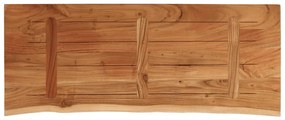 Tampo de mesa retangular borda viva 90x40x2,5 cm acácia maciça