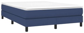 Estrutura de cama sem colchão 140x200 cm tecido azul