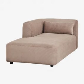 Chaise Longue Esquerda Para Sofá Modular Fogler Bombazina Camelo Castanho - Sklum