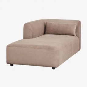 Módulo Chaise Longue Esquerdo Para Sofá Modular Fogler Bombazina Camelo Castanho - Sklum