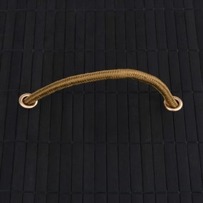 Caixas de arrumação 4 pcs bambu preto