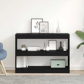 Estante/Divisória de Ambiente vidaXL Preto Carvalho 100x30x72 cm Madeira de Engenharia