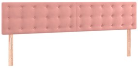 Cama com molas/colchão 180x200 cm veludo rosa