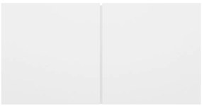 Conjunto móveis de TV 4 pcs madeira processada branco