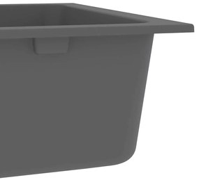Pia de Cozinha Cinza 760x480x184 mm Granito