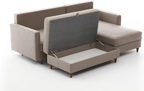 Sofá de Canto Eva – Creme – 210 x 82 x 195 cm