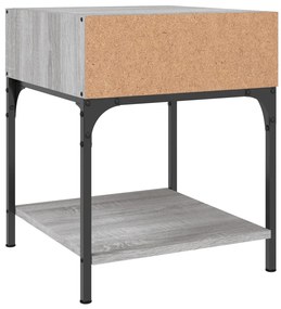 Mesas de cabeceira 2pcs 40x41x50 cm deriv. madeira cinza sonoma