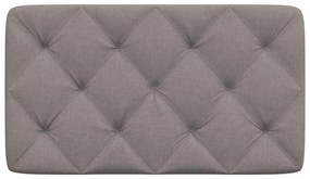 Almofadão de cabeceira 90 cm tecido cinzento-acastanhado