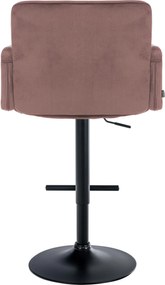 Banco de bar Los Angeles Veludo castanho