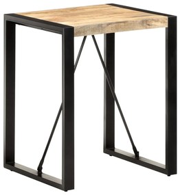 Mesa de jantar 60x60x75 cm madeira de mangueira áspera maciça