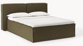 Cama Boxspring em bouclé Lennon