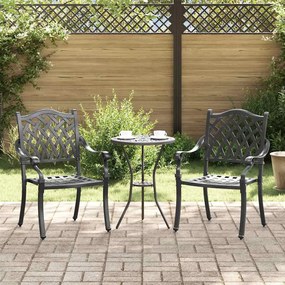 Cadeiras Externas vidaXL Preto Alumínio 56 x 55 x 92.5 cm Resistente
