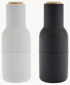 Saleiro e pimenteiro de designer com tampa em madeira de faia Bottle Grinder, 2 uni.