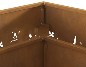 Fogueira vidaXL Quadrada 60x60x30 cm Aço Corten