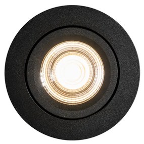 Set van 6 inbouwspots zwart kantelbaar 8,2cm incl. LED dim to IP54 ultra slim - Pupil Moderno