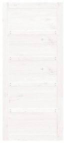 Porta de celeiro 90x1,8x204,5 cm madeira de pinho maciça branco