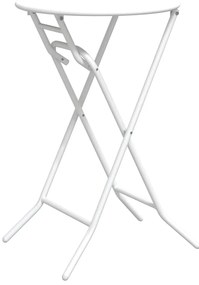 Mesa de Jardim Dobrável Branca Ø50x72 cm Aço