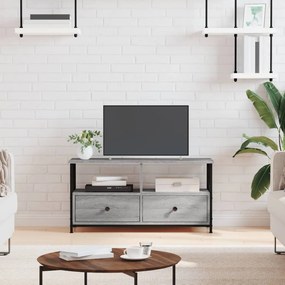 vidaXL Móvel de TV 90x33x45 cm derivados de madeira/ferro cinza sonoma