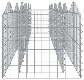 Canteiro elevado gabião arqueado 400x50x50 cm ferro galvanizado