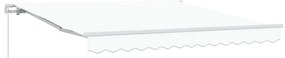vidaXL Toldo Manual Branco 300 x 250 x 165 cm Poliéster
