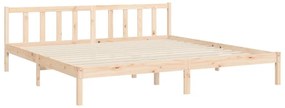Cama sem colchão 200x200 cm madeira de pinho maciça