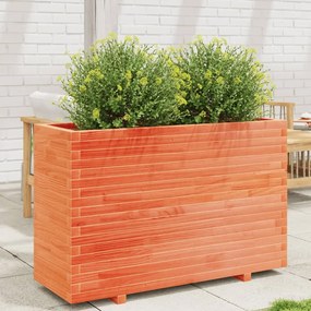 Vaso/floreira de jardim 110x40x72,5cm pinho maciço castanho mel