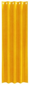 Cortinas Blackout vidaXL com Ilhós 2 pcs Amarelo Mostarda Veludo