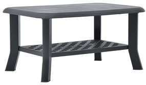 vidaXL Mesa de centro 90x60x46 cm plástico antracite