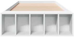 Estrutura de cama 90x200 cm derivados de madeira branco