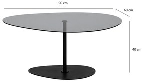 Mesa de Centro Porto – Cinzento Escuro e Preto – 90x40x60 cm