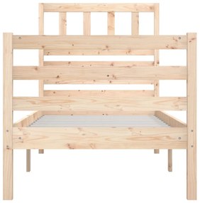 Estrutura de cama pequena solteiro 75x190 cm madeira maciça