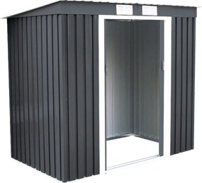 Abrigo jardim para arrumos exterior 213 x 130 x 173 cm Cinza escuro