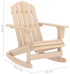 Cadeira Adirondack de baloiçar para jardim abeto maciço