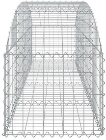 Cesto gabião arqueado 200x50x40/60 cm ferro galvanizado