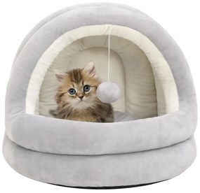 vidaXL Cama para gatos 50x50x45 cm cinzento e creme