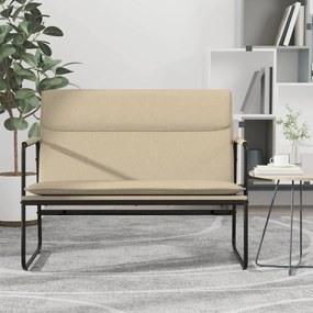 vidaXL Banco 100x64x80 cm tecido cor creme