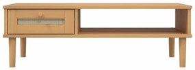 Mesa de centro SENJA 100x55x33 cm pinho maciço castanho