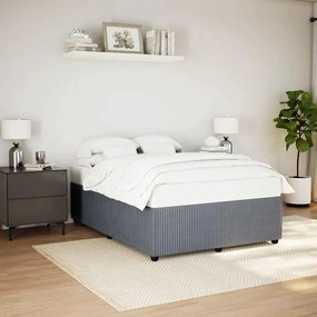 vidaXL Estrutura de cama sem colchão 160x200 cm veludo cinzento-escuro