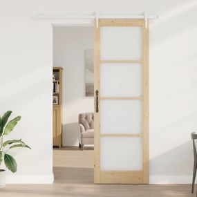Conjunto de Porta Deslizante vidaXL com Kit de Hardware 78x232 cm Made