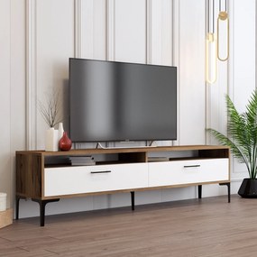 Móvel TV Istanbul – Nogueira/Branco – 180x35x47 cm