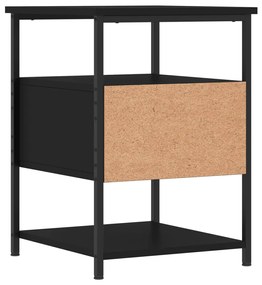 Mesas de cabeceira 2pcs 40x42x56 cm derivados de madeira preto