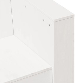 2 pcs conjunto lounge de jardim madeira de pinho maciça branco